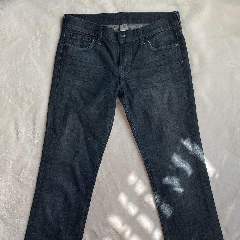 Lucky Brand Slim Straight Jeans in Dark Gray-Black Wash